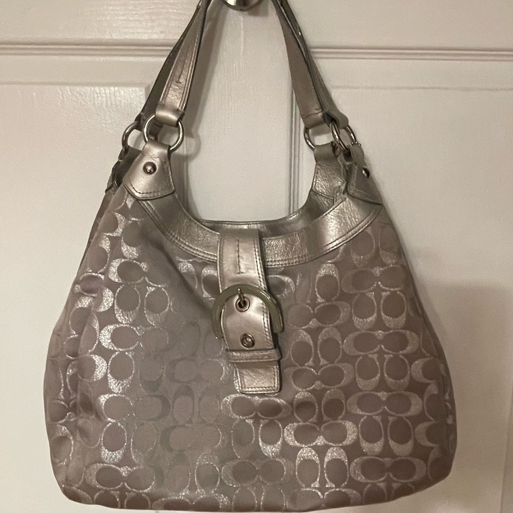 Coach Silver Medium Sized Purse